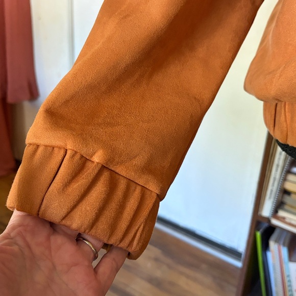 Rust Orange Sherpa Lined Jacket - Picture 2 of 4